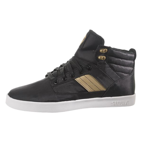 Supra Bandit Skate Shoes Womens - Black Gold | UK 31H1I54